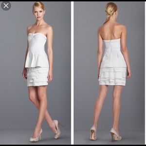 BCBG Annika Strapless Peplum Dress